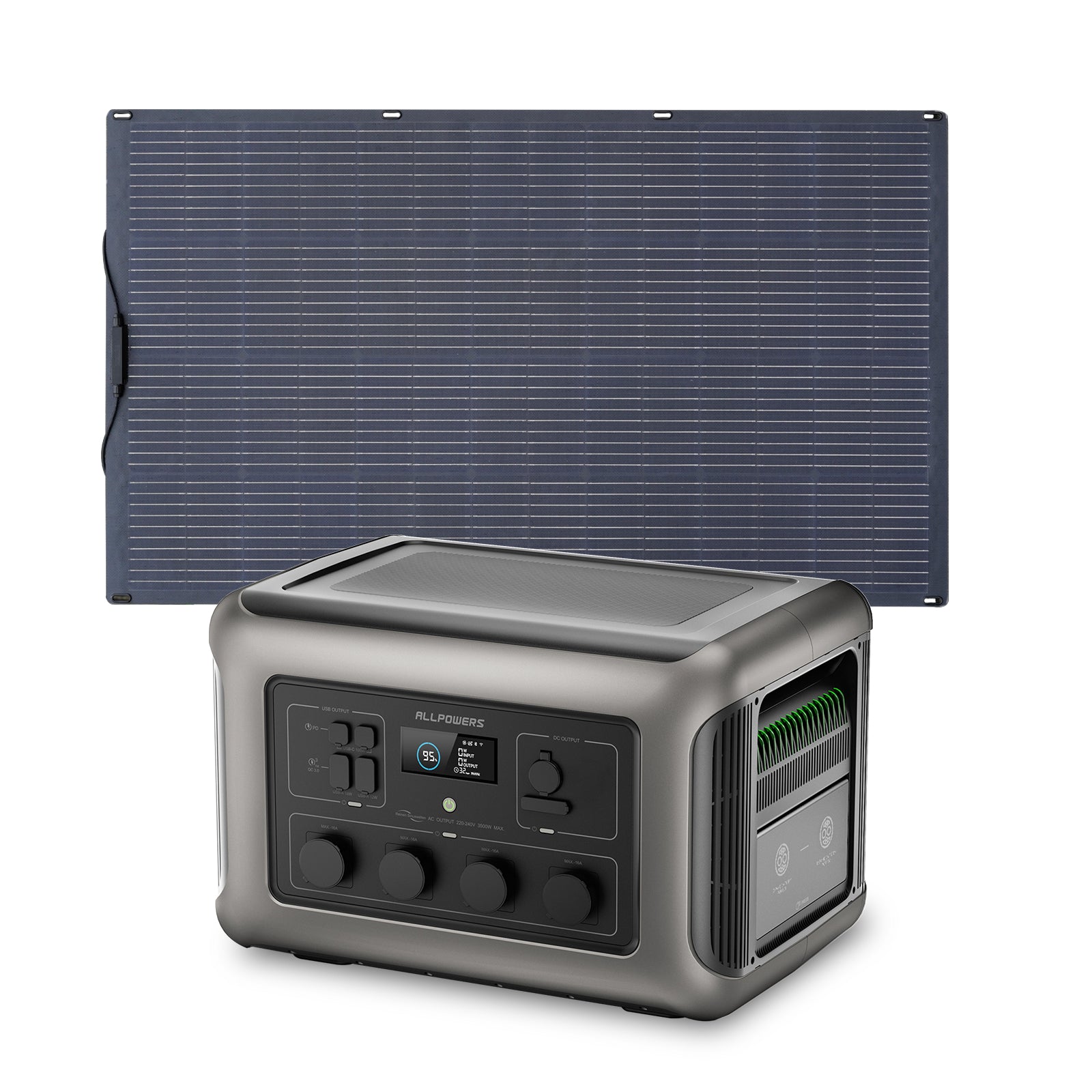 ALLPOWERS 3500W Solargenerator R3500 Mit 200W Flexibles Solarpanel