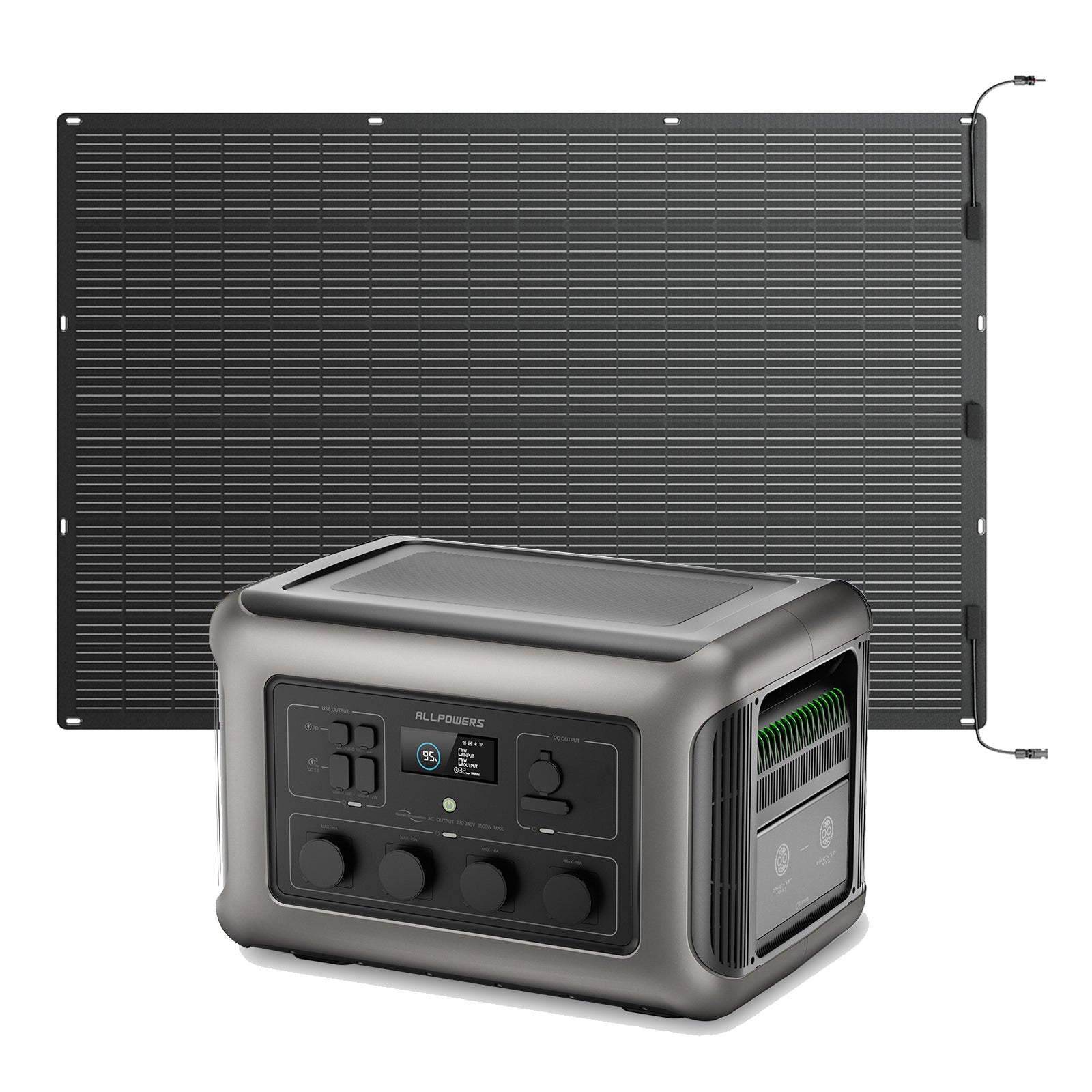 ALLPOWERS 3500W Solargenerator R3500 Mit 400W Flexibles Solarpanel