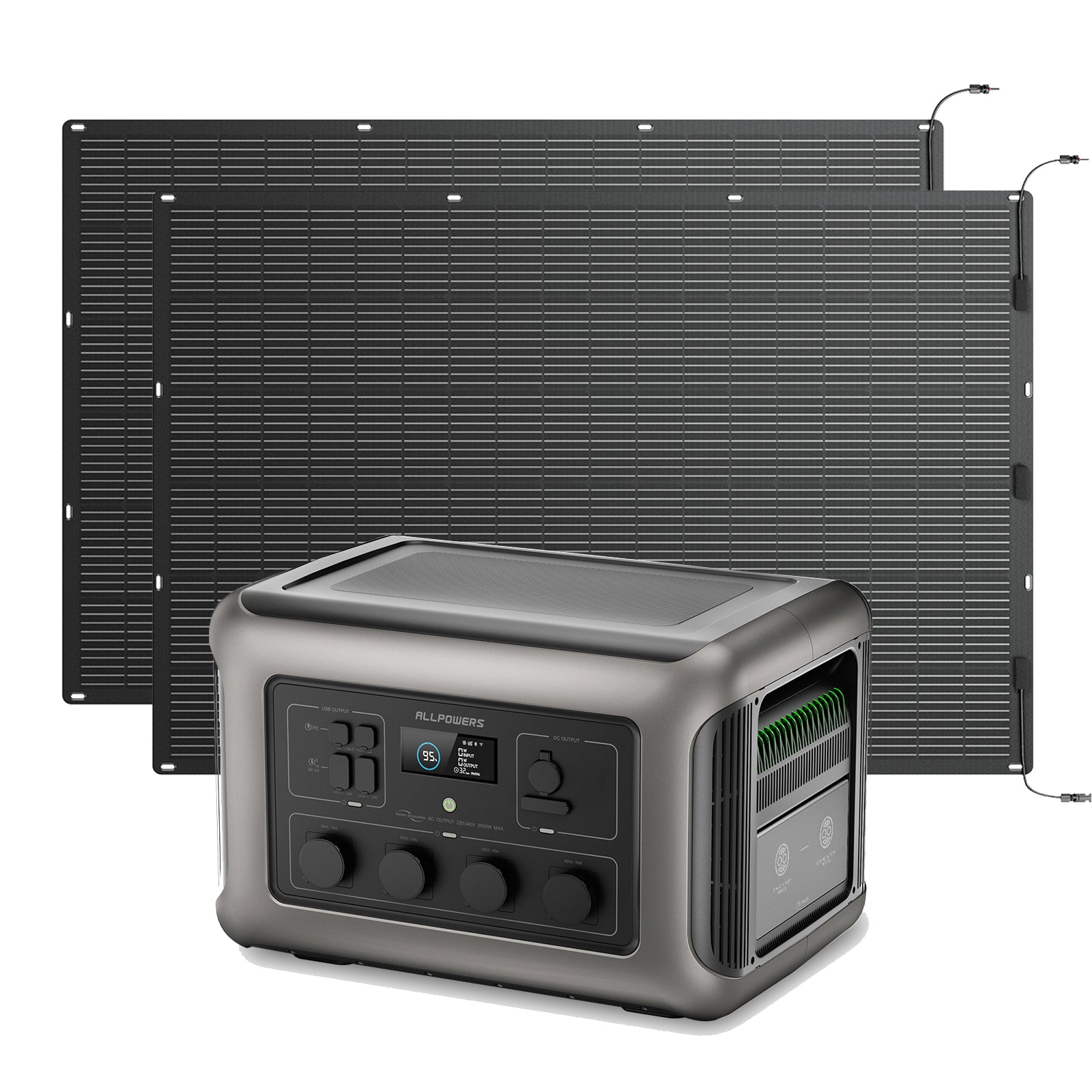 ALLPOWERS 3500W Solargenerator R3500 Mit 400W Flexibles Solarpanel