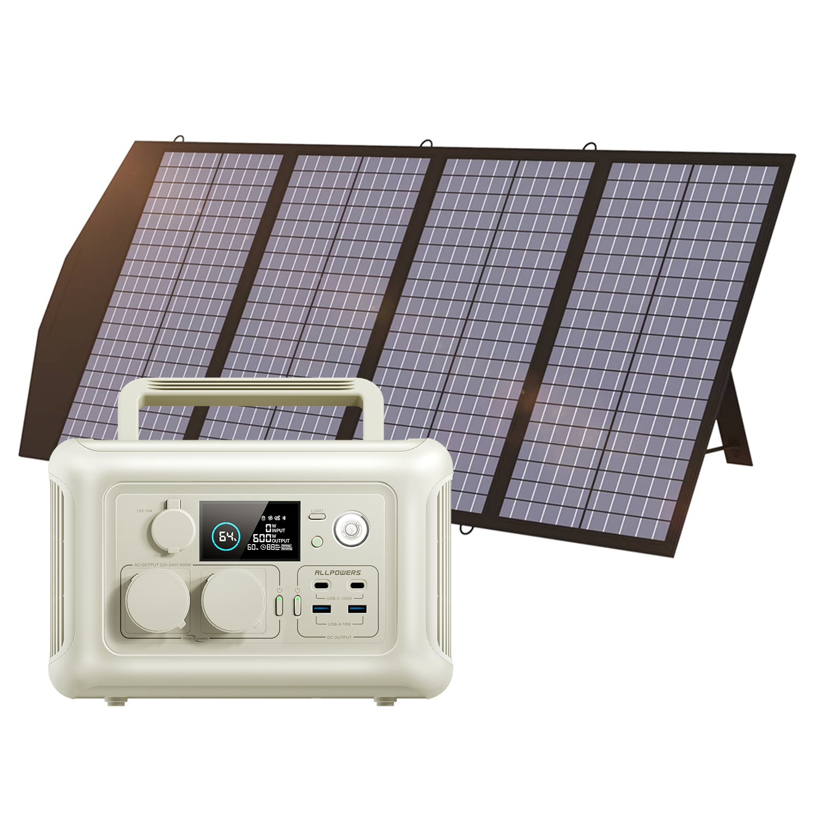 ALLPOWERS 600W Solargenerator R600 Mit 140W Solarpanel