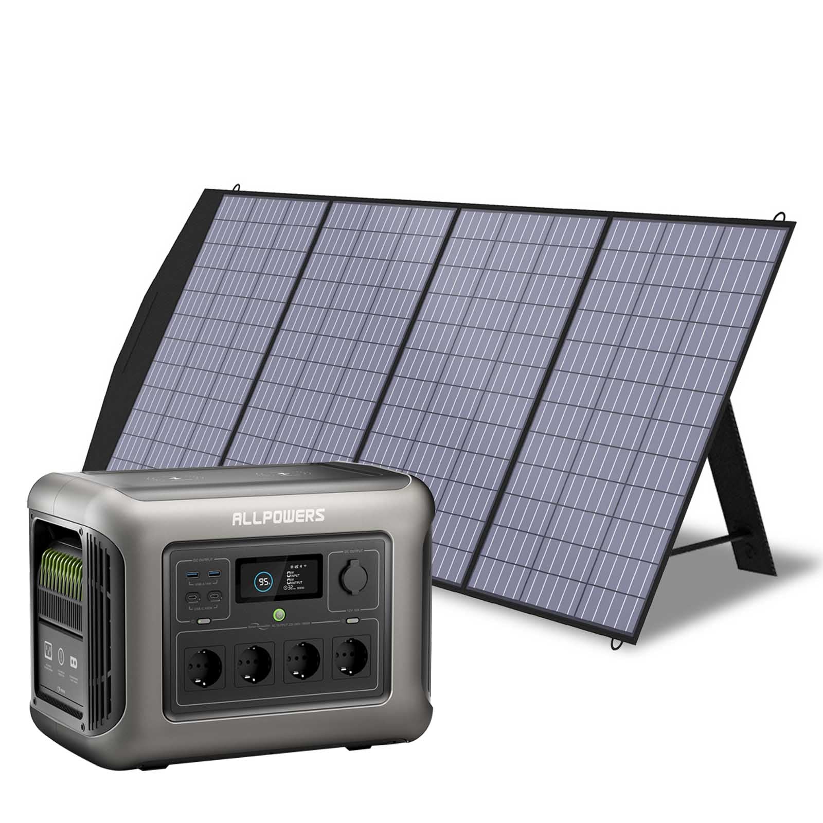 ALLPOWERS 1800W Solargenerator R1500 Mit 200W Solarpanel