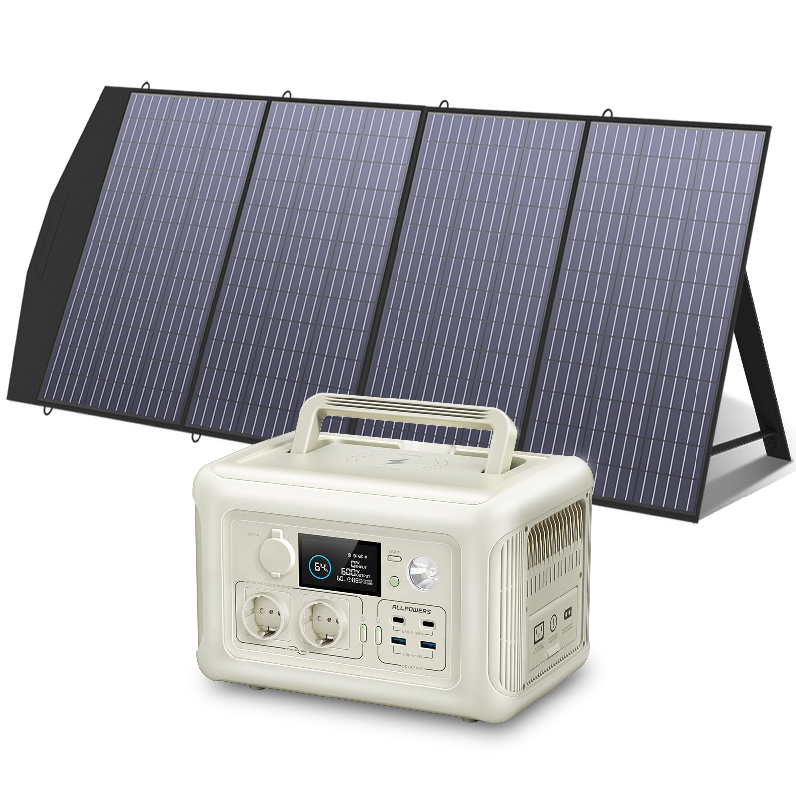 ALLPOWERS 600W Solargenerator R600 Mit 200W Solarpanel