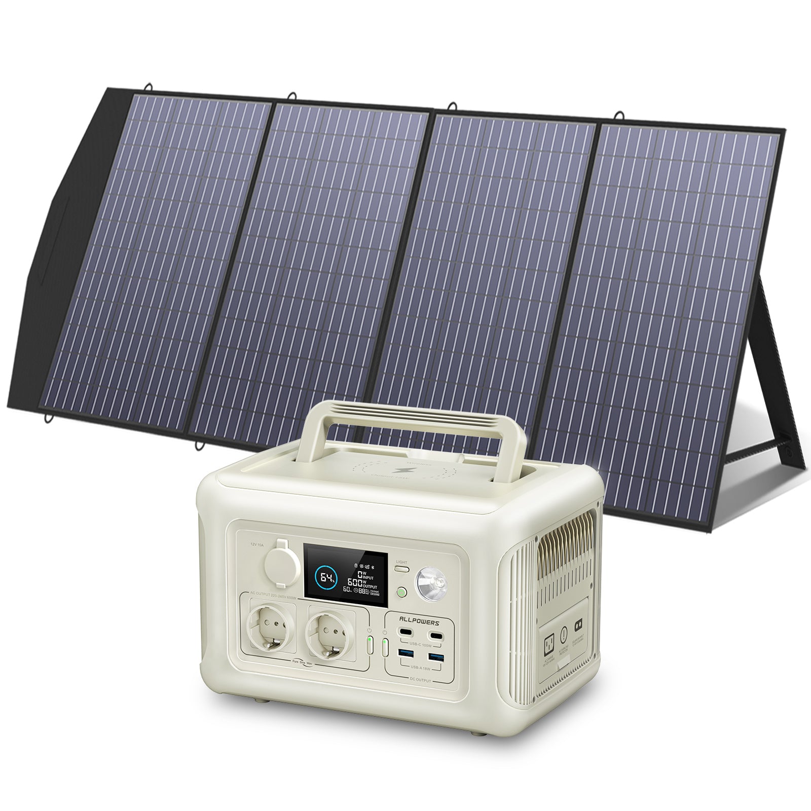 ALLPOWERS Solargenerator-Kit 600W (R600 + SP033 200W Solarpanel)