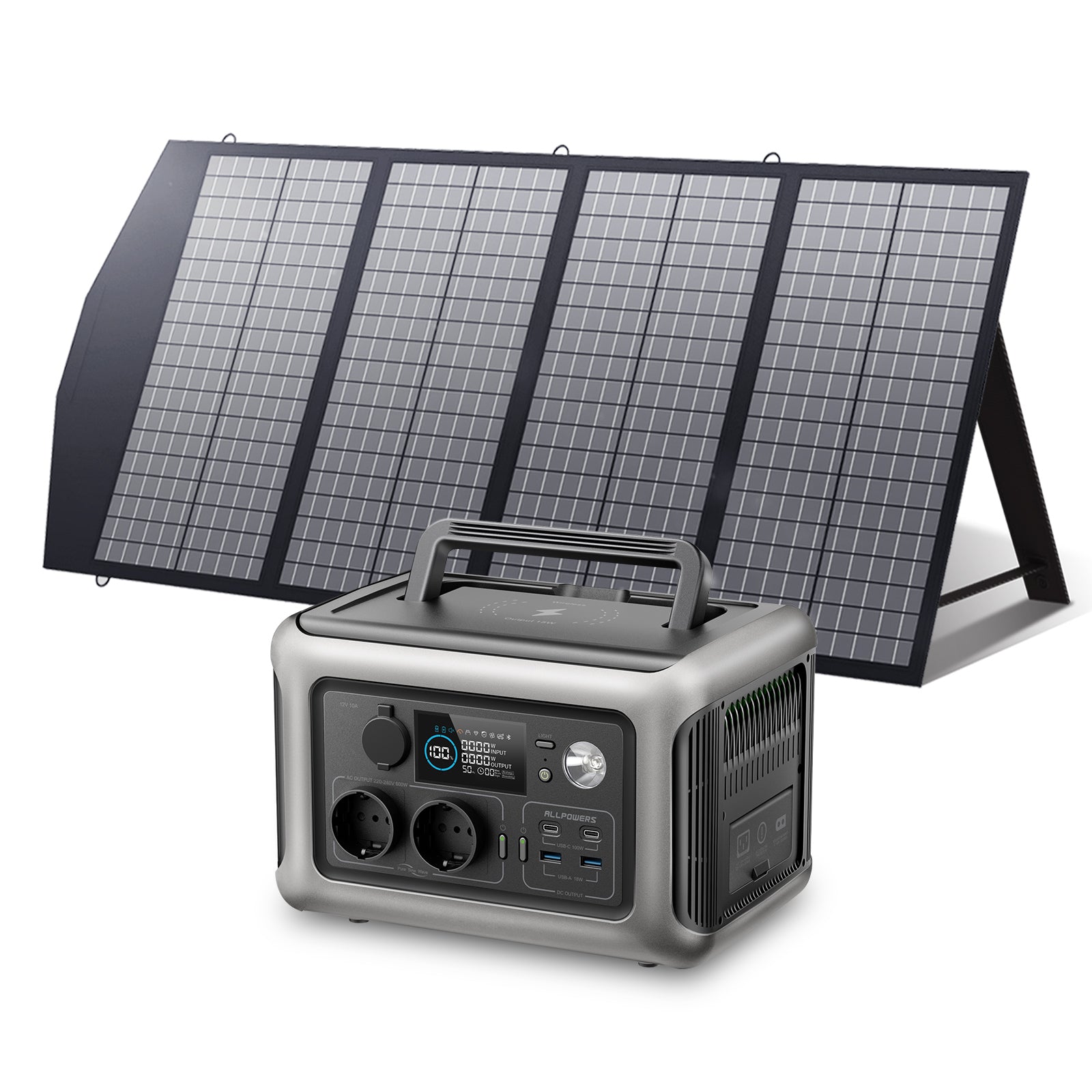 ALLPOWERS Solargenerator-Kit 600W (R600 + SP029 140W Solarpanel)