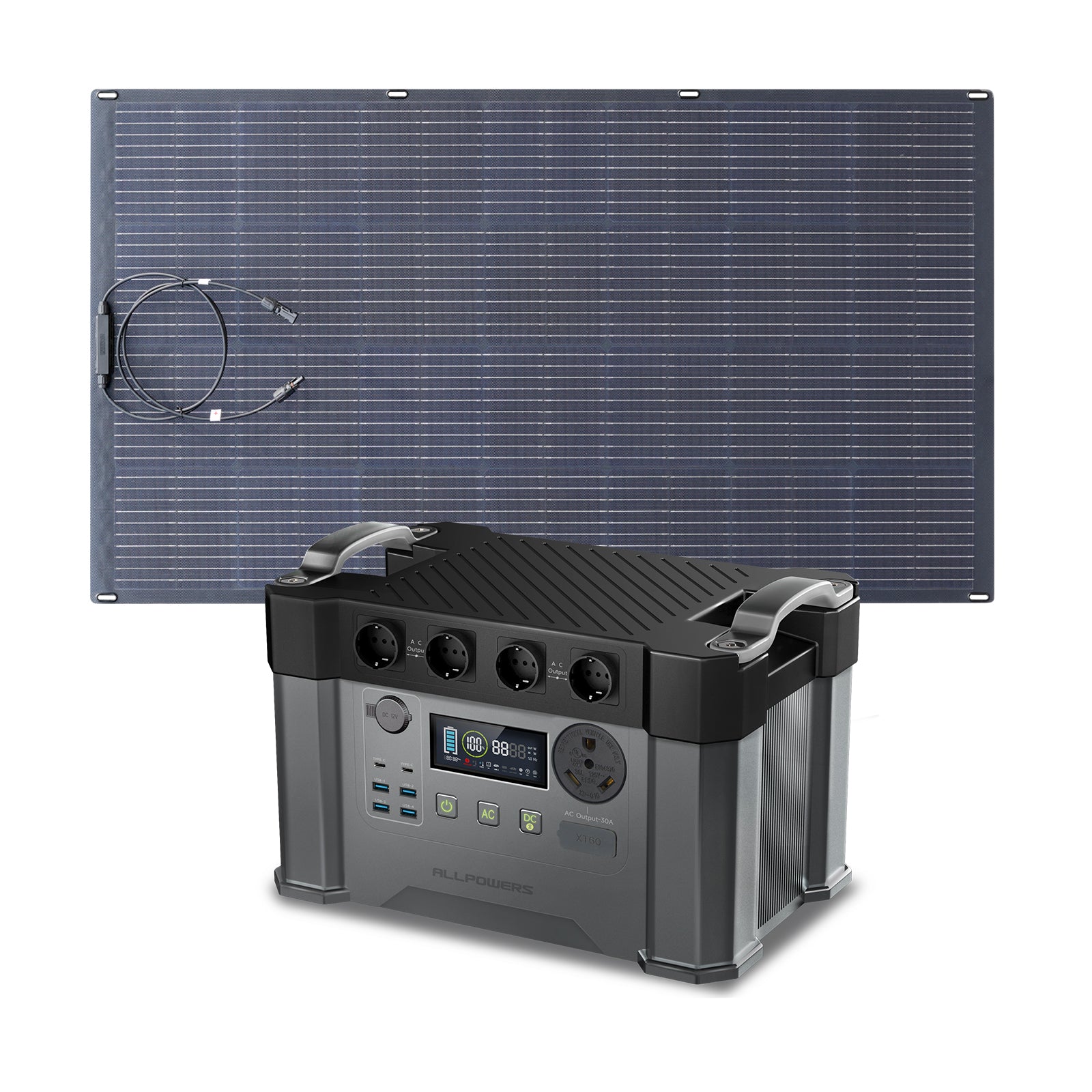 ALLPOWERS Solargenerator-Kit 2400W (S2000 Pro + SF200 200W Flexibles Solarpanel)