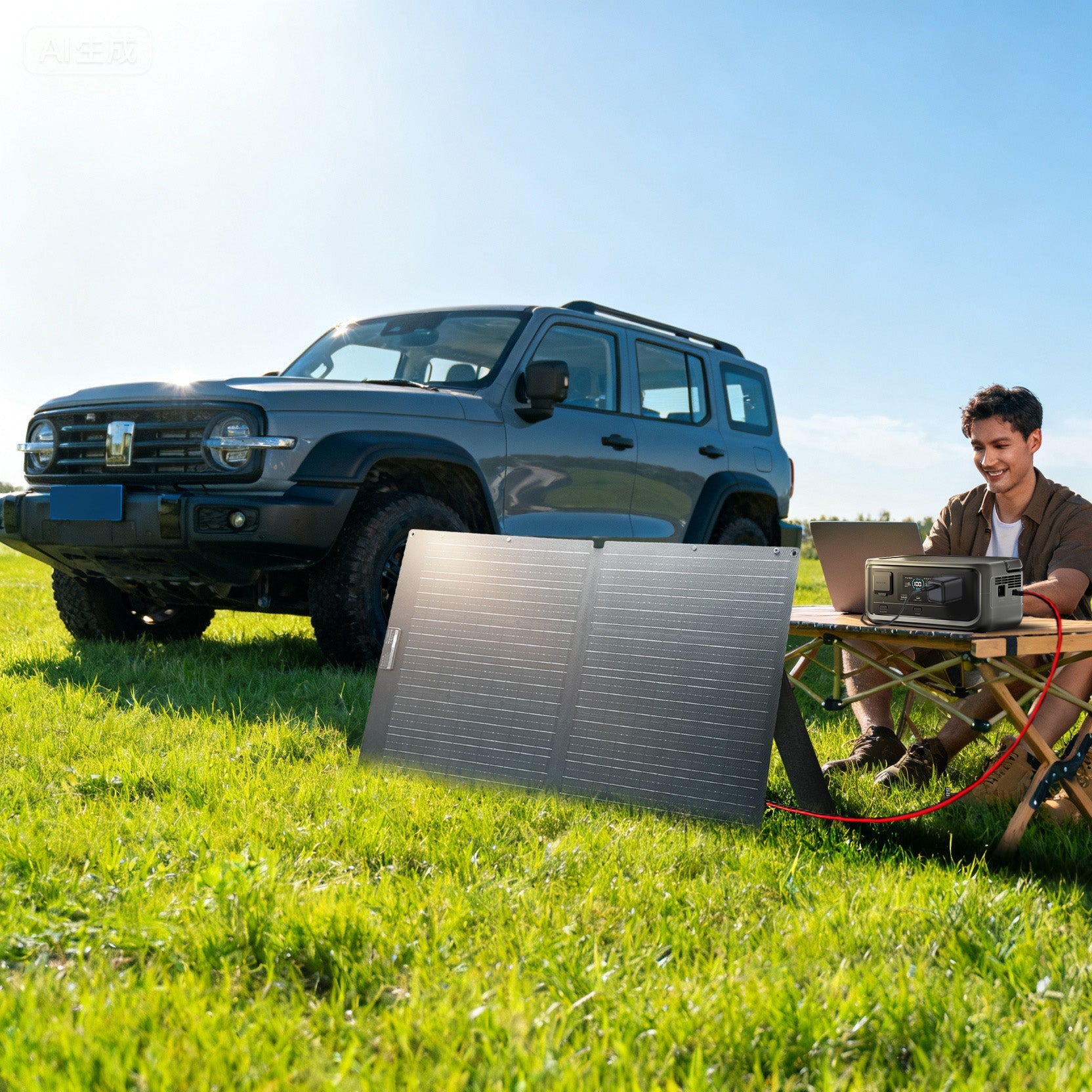 Faltbares Solarpanel