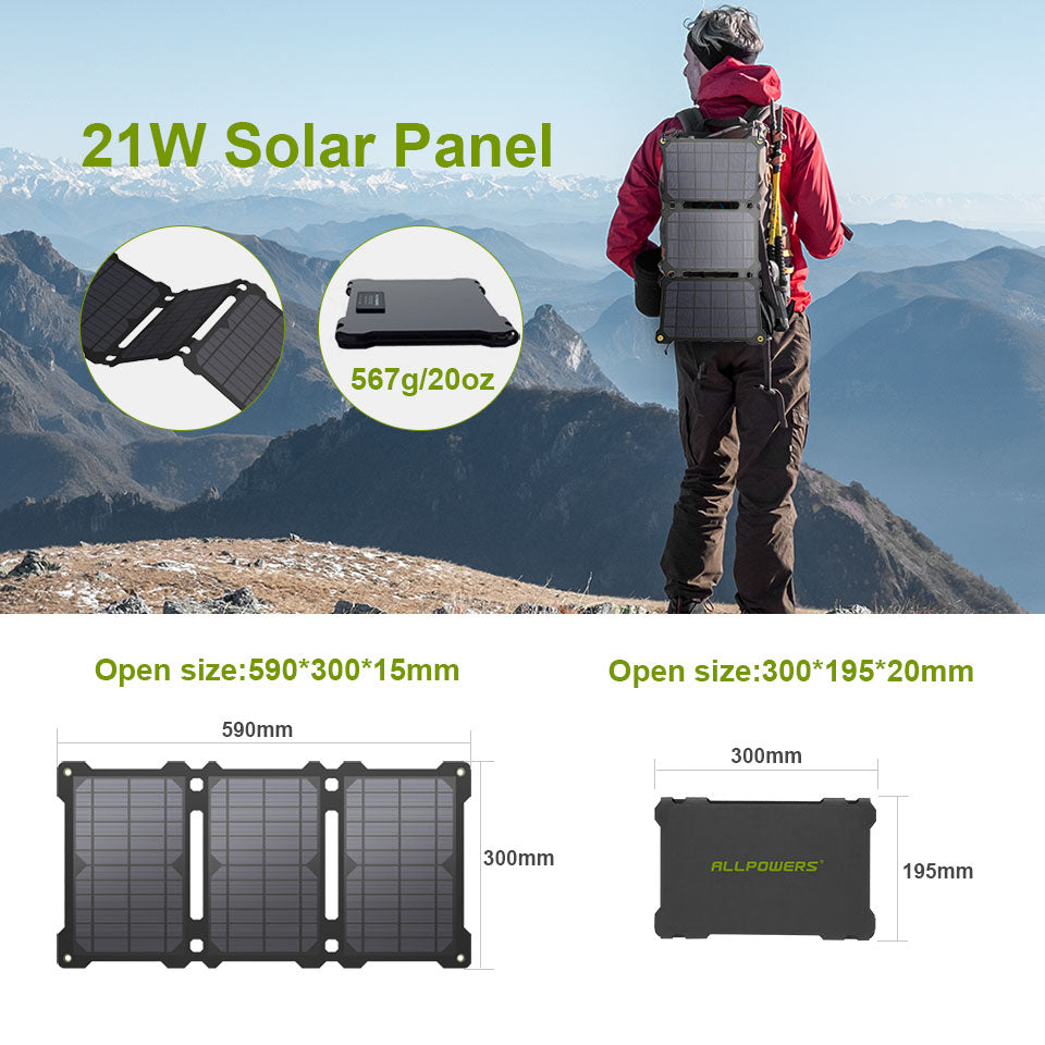 ALLPOWERS 5V 21W Solarpanel SP004