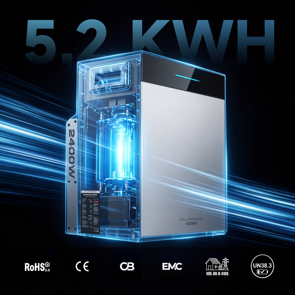 LiFePO4-Batterietechnologie des BS5000 PRO mit über 6000 Ladezyklen und IP65-Schutz