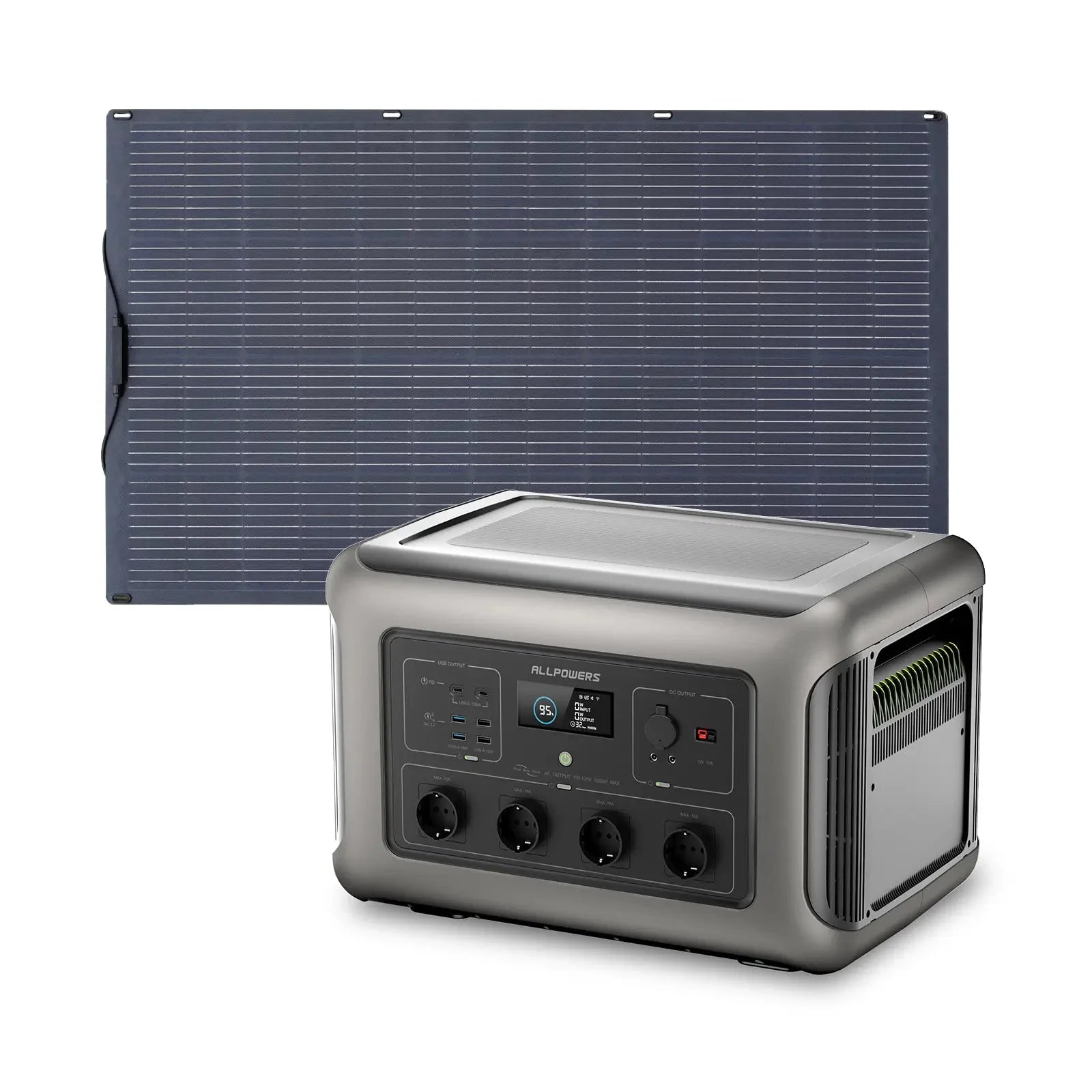 ALLPOWERS Solar Generator Kit 3500W (R3500 + SF200 200W Flexible Solar Panel) ALLPOWERS