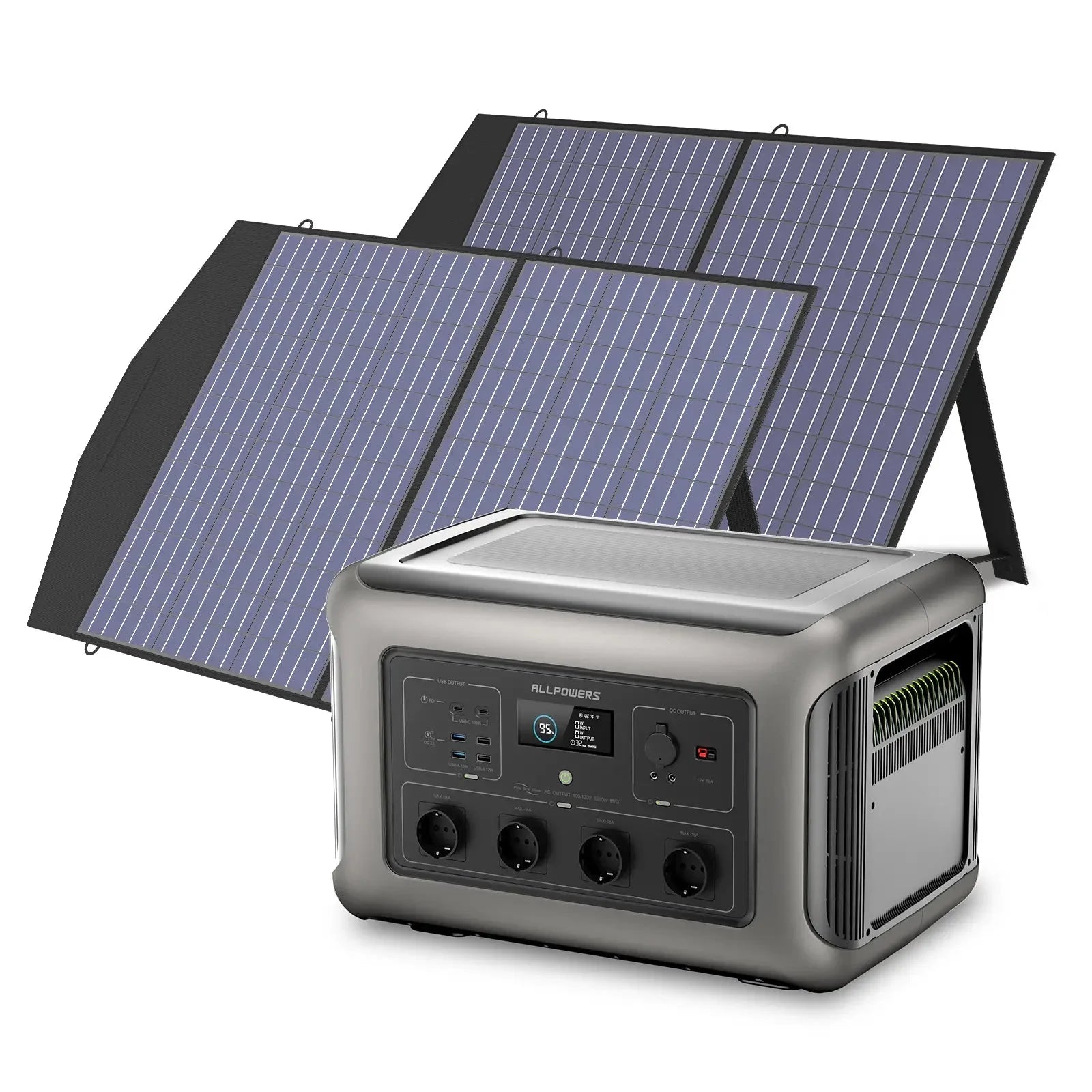 ALLPOWERS Solar Generator Kit 3500W (R3500 + SP027 100W Solar Panel) ALLPOWERS