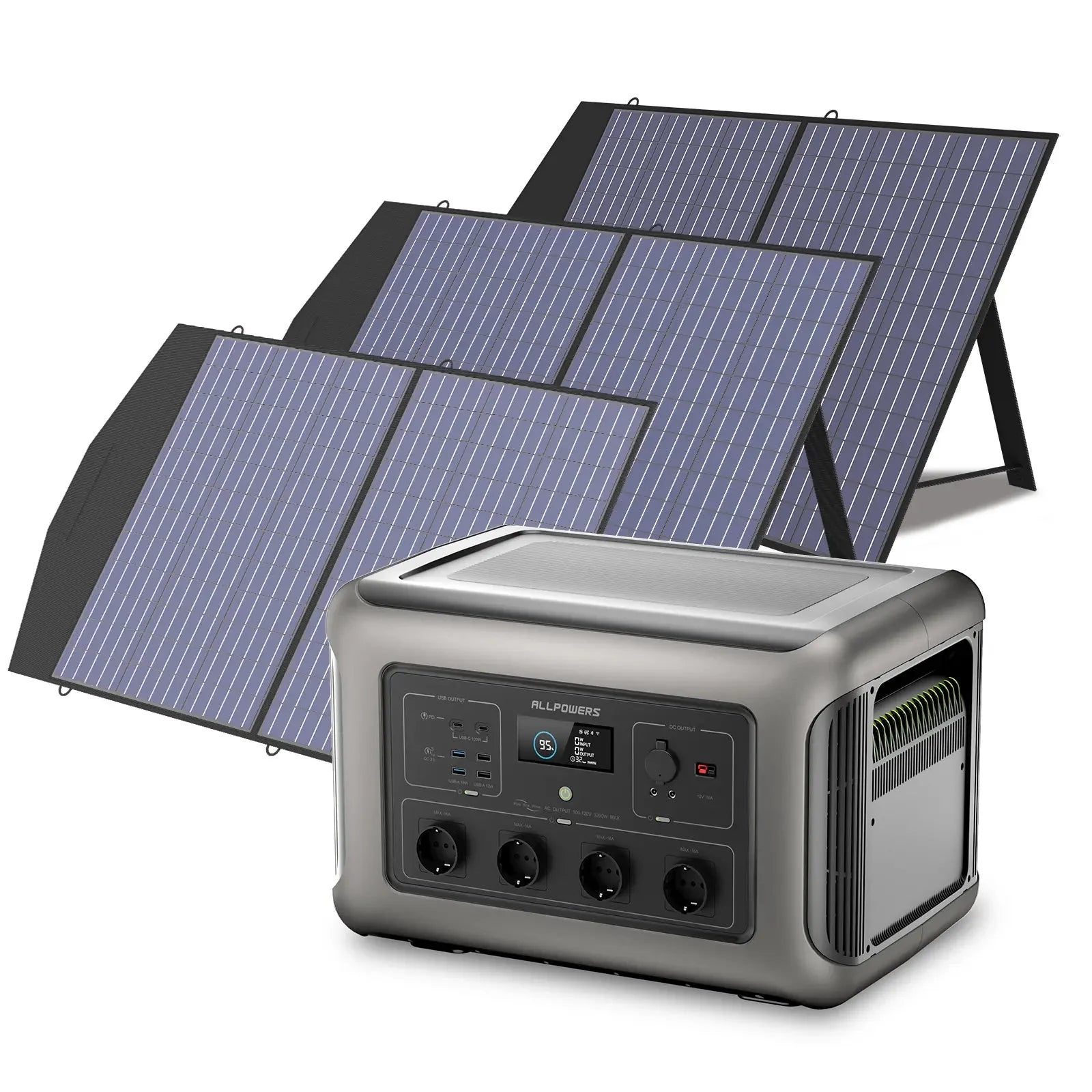 ALLPOWERS Solar Generator Kit 3500W (R3500 + SP027 100W Solar Panel) ALLPOWERS