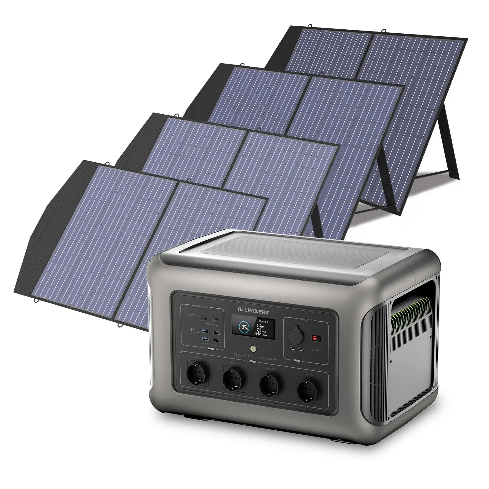 ALLPOWERS Solar Generator Kit 3500W (R3500 + SP027 100W Solar Panel) ALLPOWERS