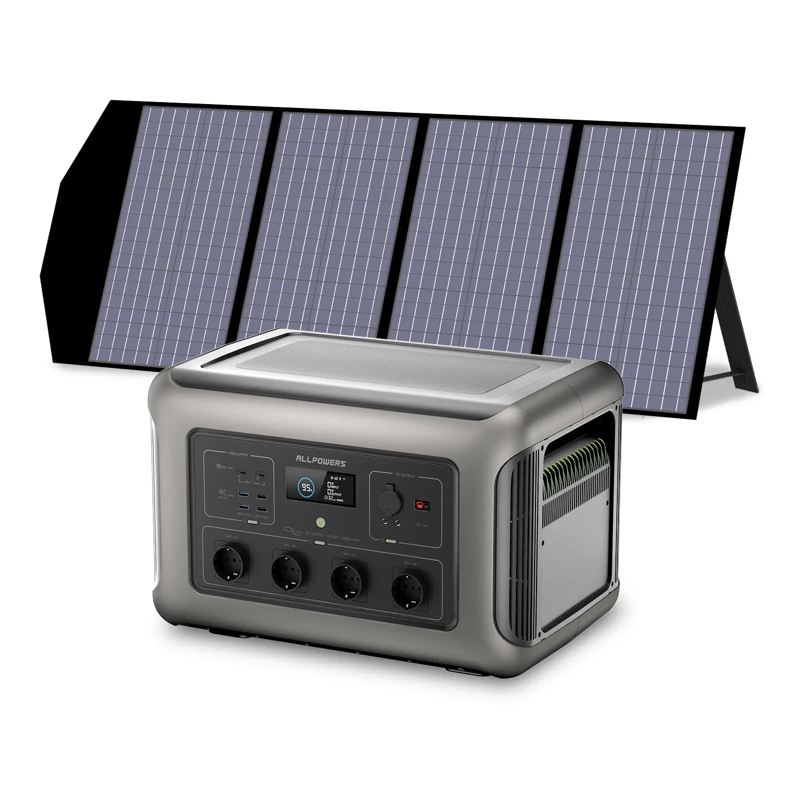 ALLPOWERS Solar Generator Kit 3500W (R3500 + SP029 140W Solar Panel) ALLPOWERS
