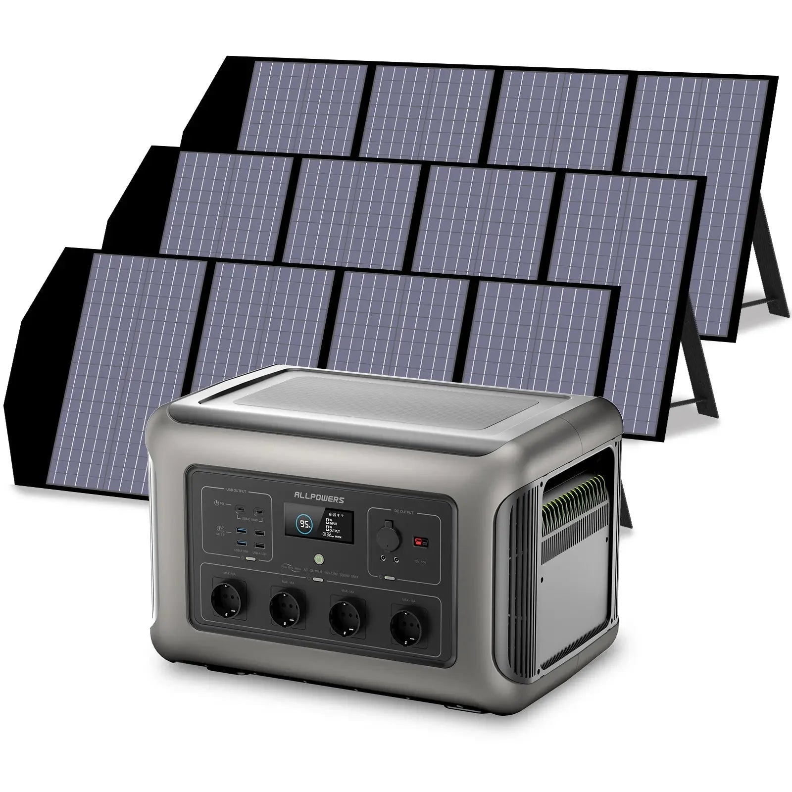 ALLPOWERS Solar Generator Kit 3500W (R3500 + SP029 140W Solar Panel) ALLPOWERS
