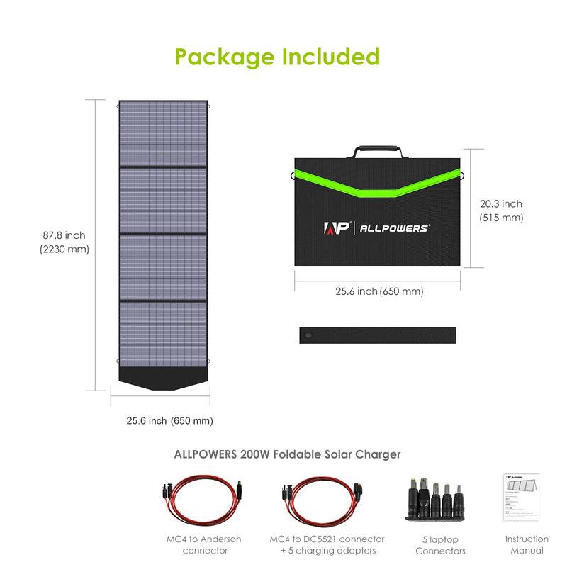 ALLPOWERS Solar Generator Kit 3500W (R3500 + SP033 200W Solar Panel) ALLPOWERS