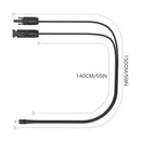 ALLPOWERS Solar-PV-Verlängerungskabel mit DC5521 Stecker 1,5 m, 16 AWG