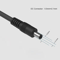 ALLPOWERS Solar-PV-Verlängerungskabel mit DC5521 Stecker 1,5 m, 16 AWG