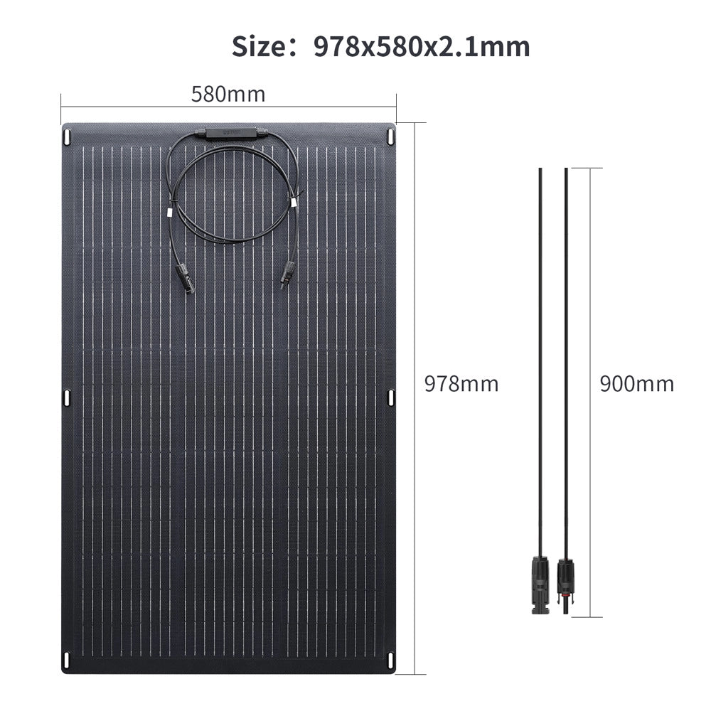 ALLPOWERS 100W Flexibles Solarpanel mit monokristalliner Zelle SF100