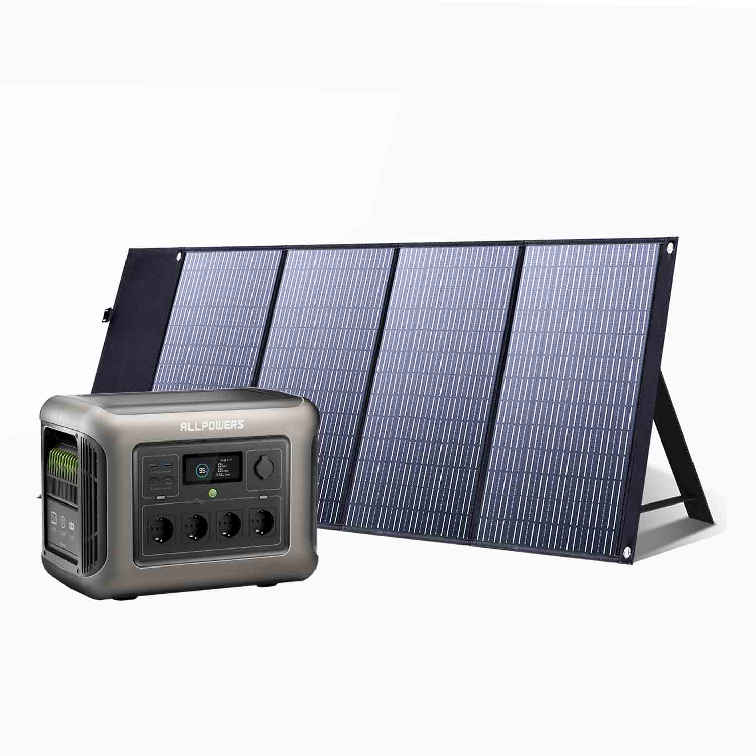 ALLPOWERS Solargenerator-Kit 1600W (R1500 Lite + SP029 140W Solarpanel)