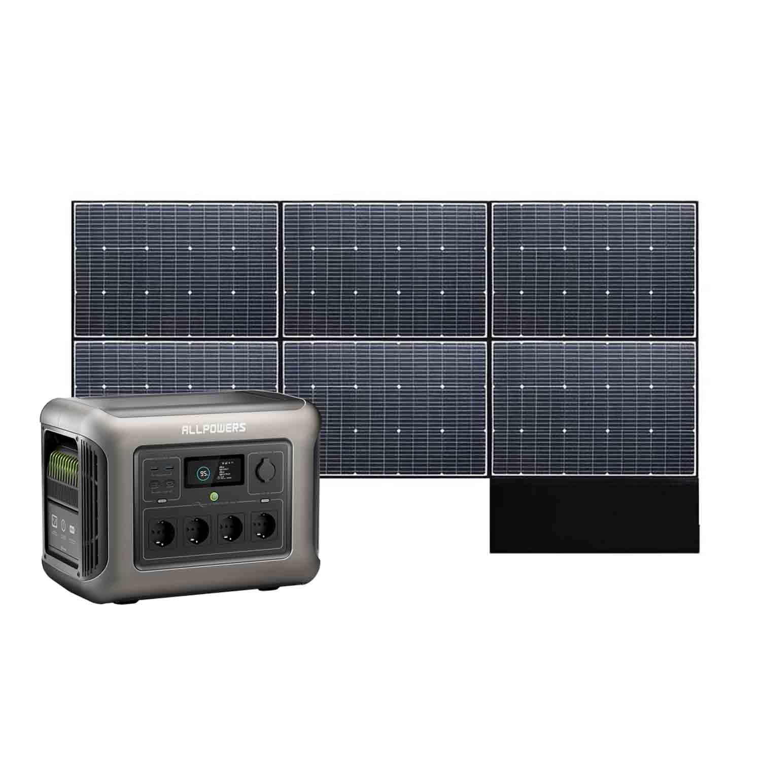 ALLPOWERS Solargenerator-Kit 1600W (R1500 Lite + SP039 600W Solarpanel)