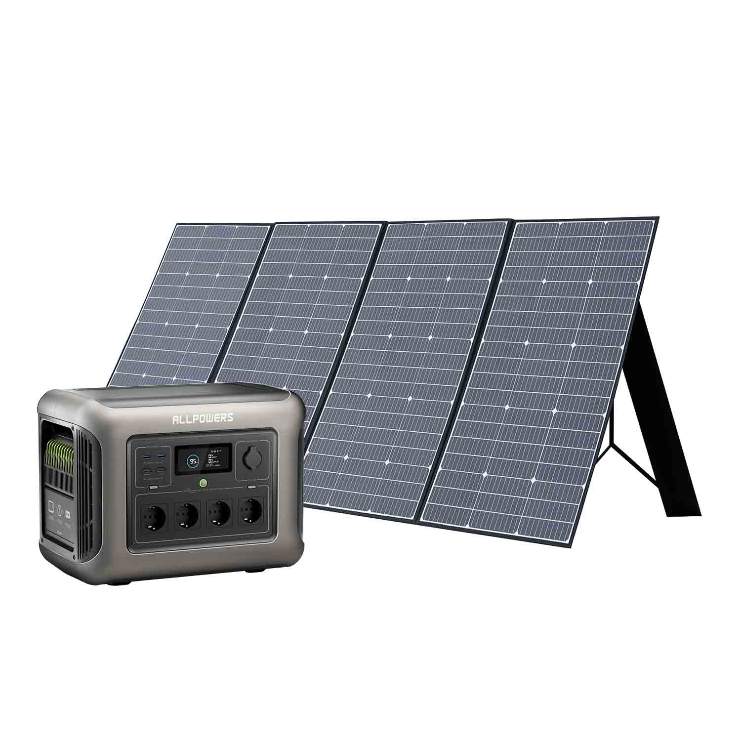 ALLPOWERS Solargenerator-Kit 1600W (R1500 Lite + SP037 400W Solarpanel)