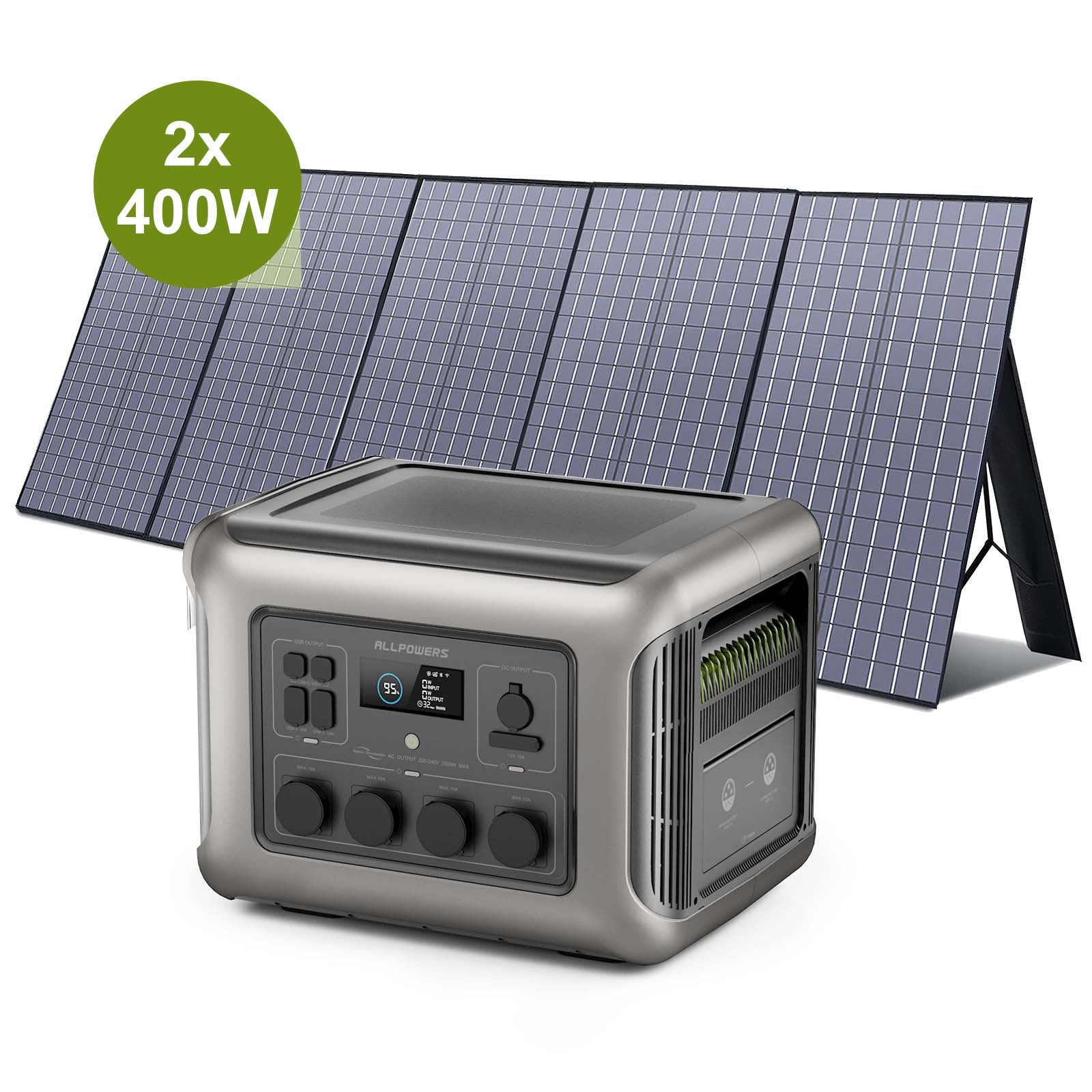 ALLPOWERS Solargenerator-Kit 2500W (R2500 + SP037 400W Solarpanel)