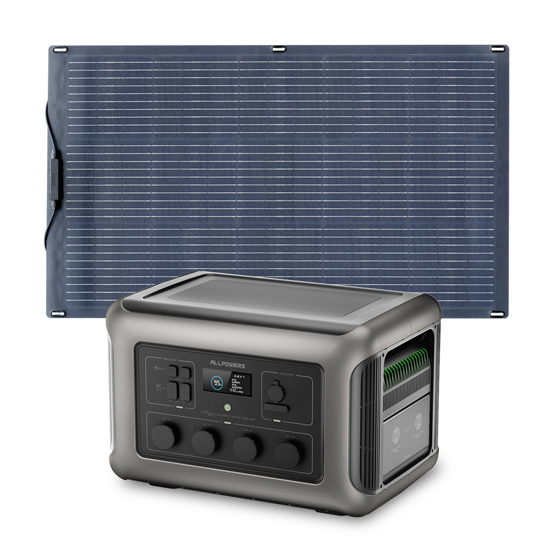 ALLPOWERS 3500W Solargenerator R3500 Mit 100W Flexibles Solarpanel