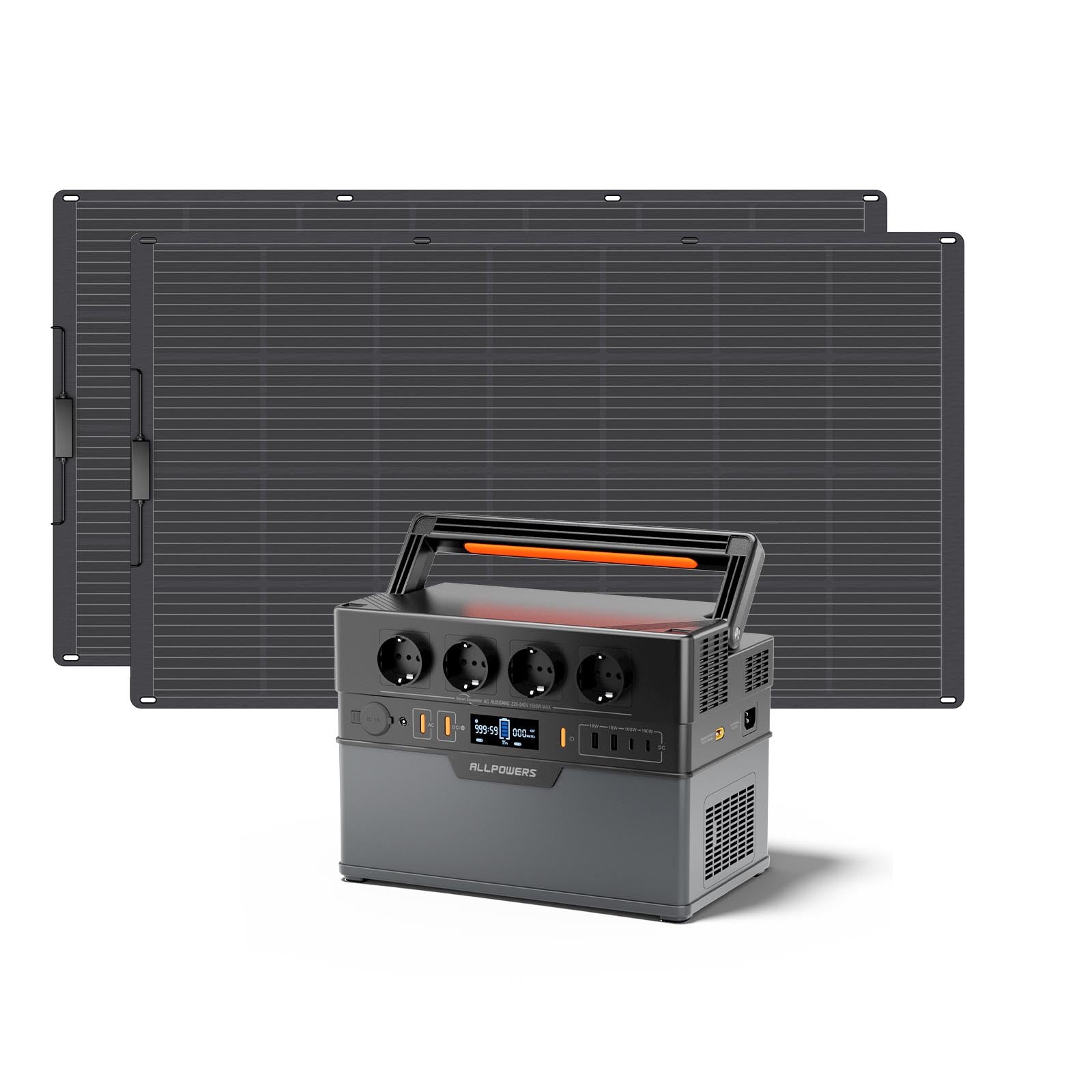 ALLPOWERS Solargenerator-Kit 1500W (S1500 Plus + SF200 200W Solarpanel)