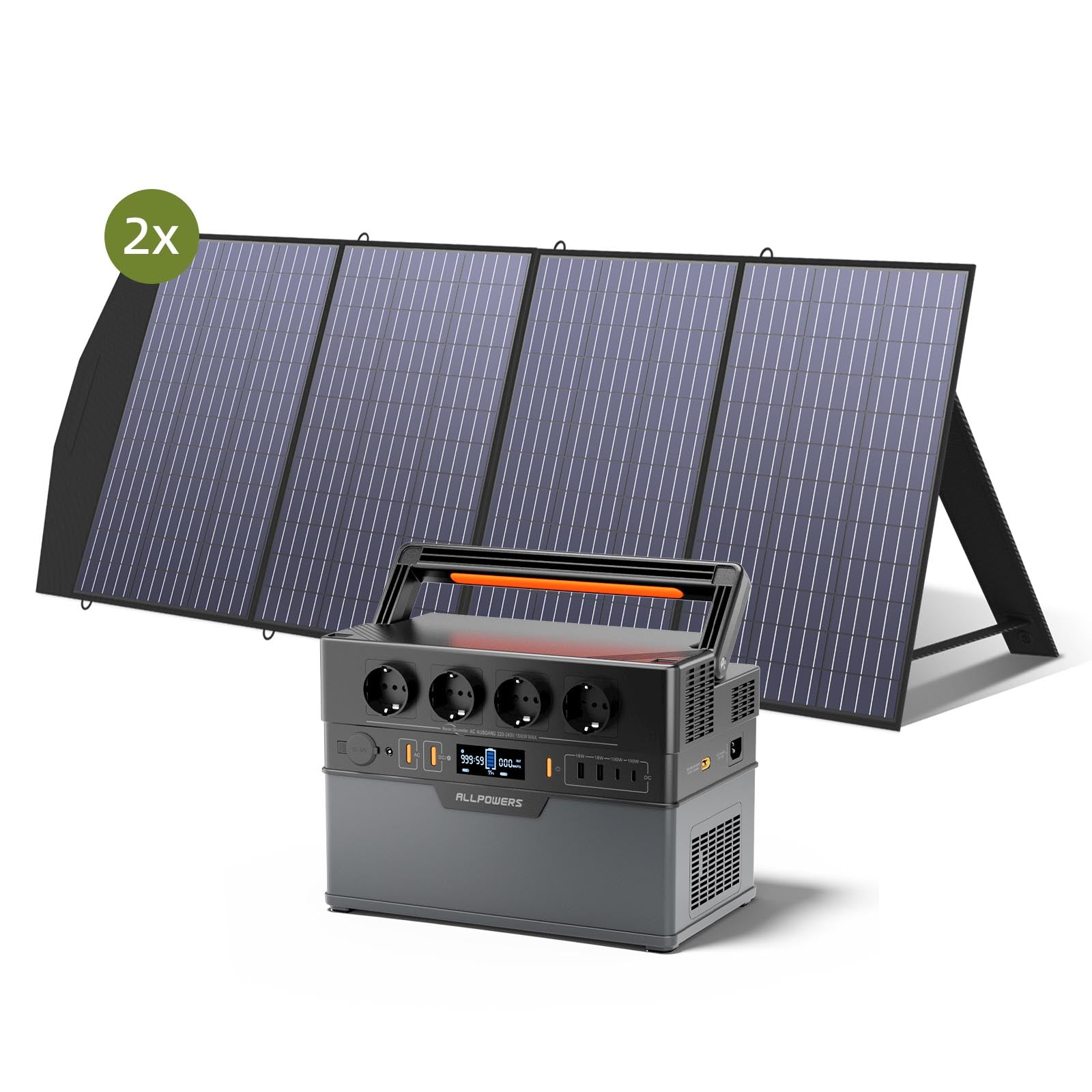 ALLPOWERS Solargenerator-Kit 1500W (S1500 Plus + SP033 200W Solarpanel)