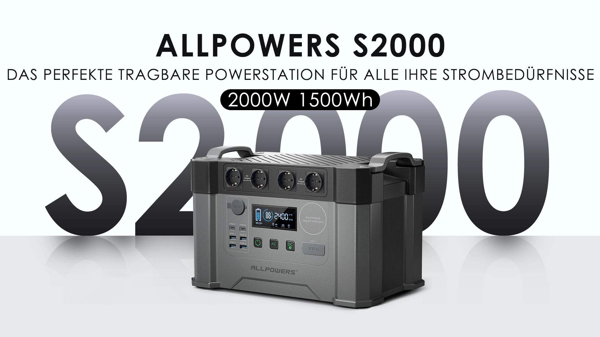 ALLPOWERS Solargenerator-Kit 2000W (S2000+ SP037 400W Solarpanel) –  ALLPOWERS Germany