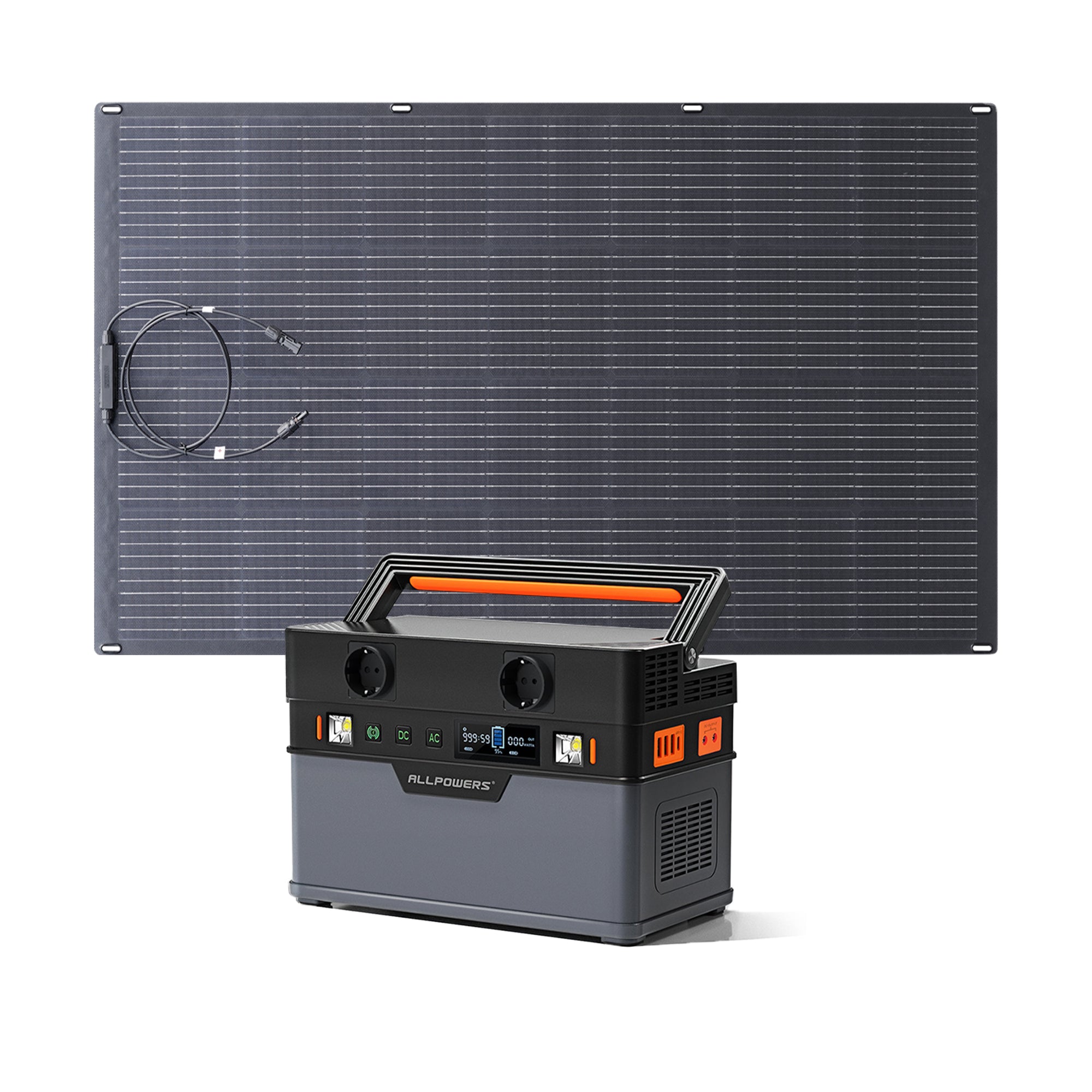 ALLPOWERS S700 + 200W Solarpanel | 700W Solargenerator-Kit