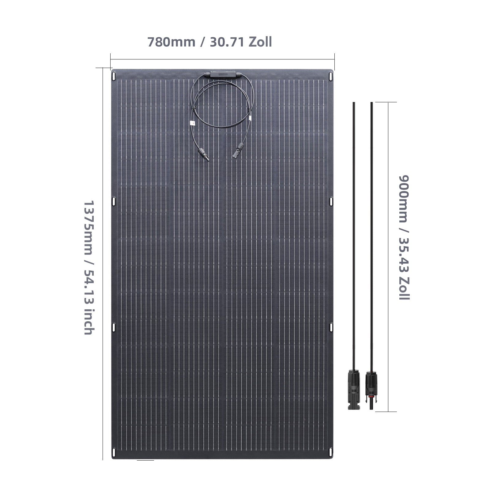 ALLPOWERS 200W Flexibles Solarpanel Monokristalliner SF200