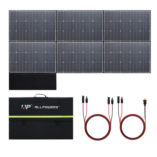 ALLPOWERS Solargenerator-Kit 2500W (R2500 + SP039 600W Solarpanel mit Monokristalliner Zelle)