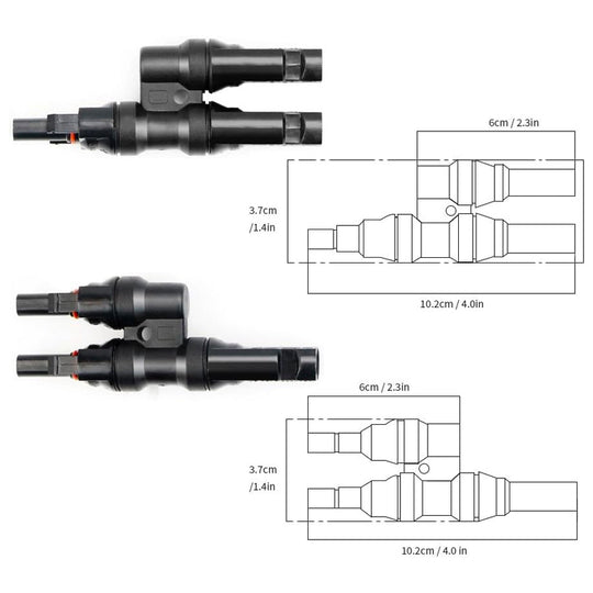 ALLPOWERS MC-4 Steckverbinder vom Typ Branch Y