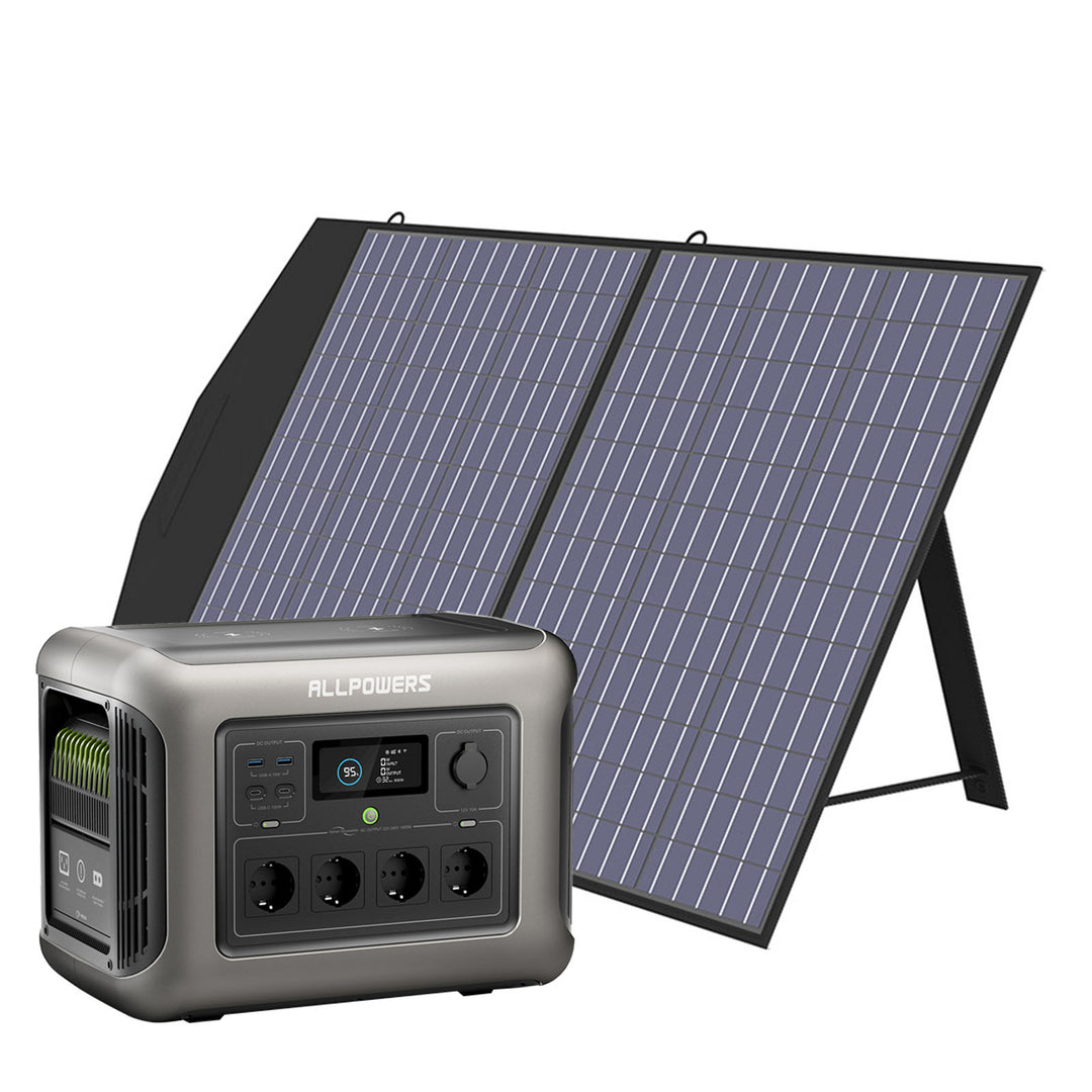 ALLPOWERS Solargenerator-Kit 1800W (R1500 + SP027 100W Solarpanel)