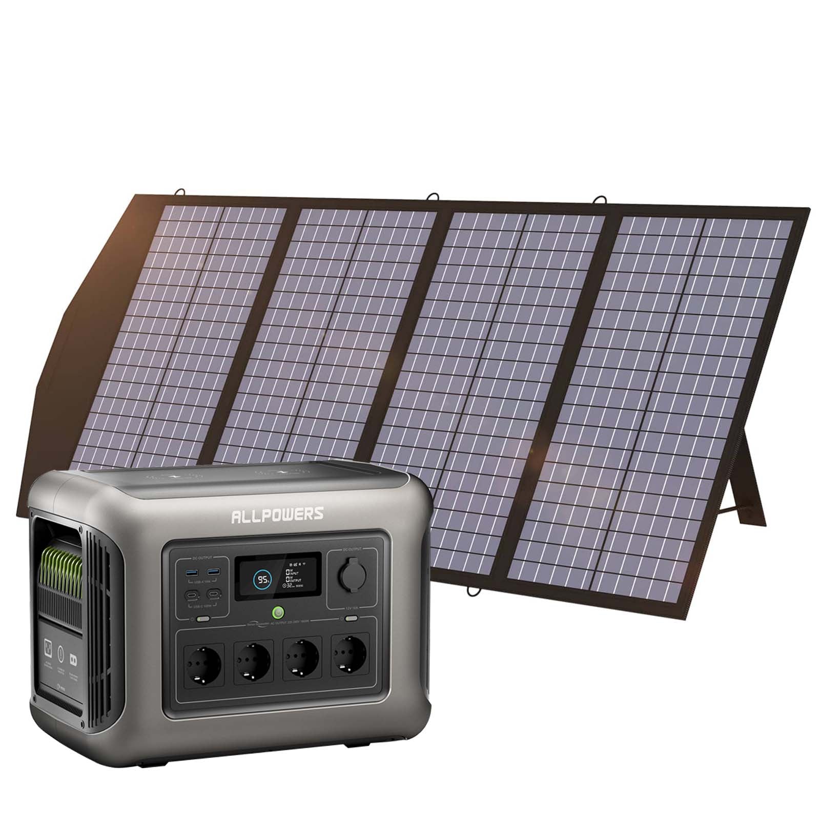 ALLPOWERS Solargenerator-Kit 1800W (R1500 + SP029 140W Solarpanel)