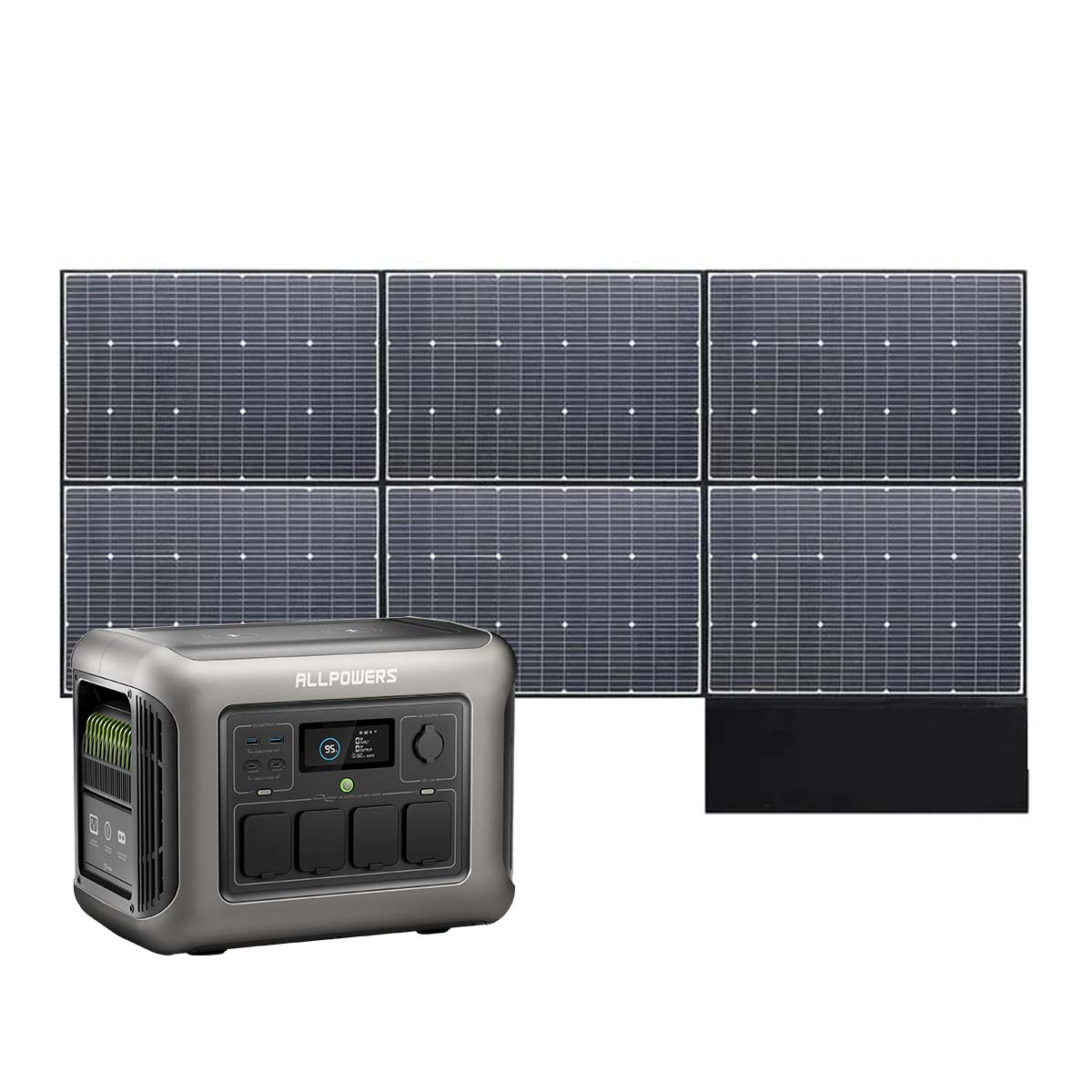ALLPOWERS Solargenerator-Kit 1800W (R1500 + SP039 600W Solarpanel mit Monokristalliner Zelle)