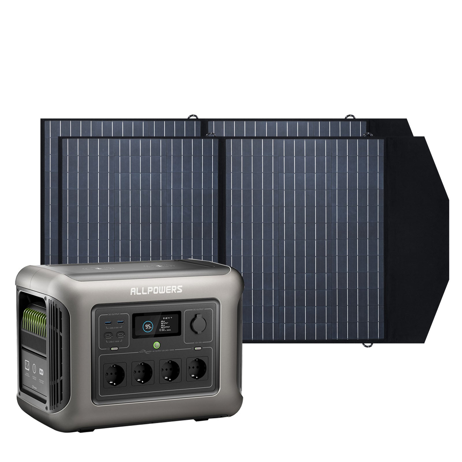 ALLPOWERS Solar Generator Kit 1800W (R1500 + SP027 100W Solar Panel)