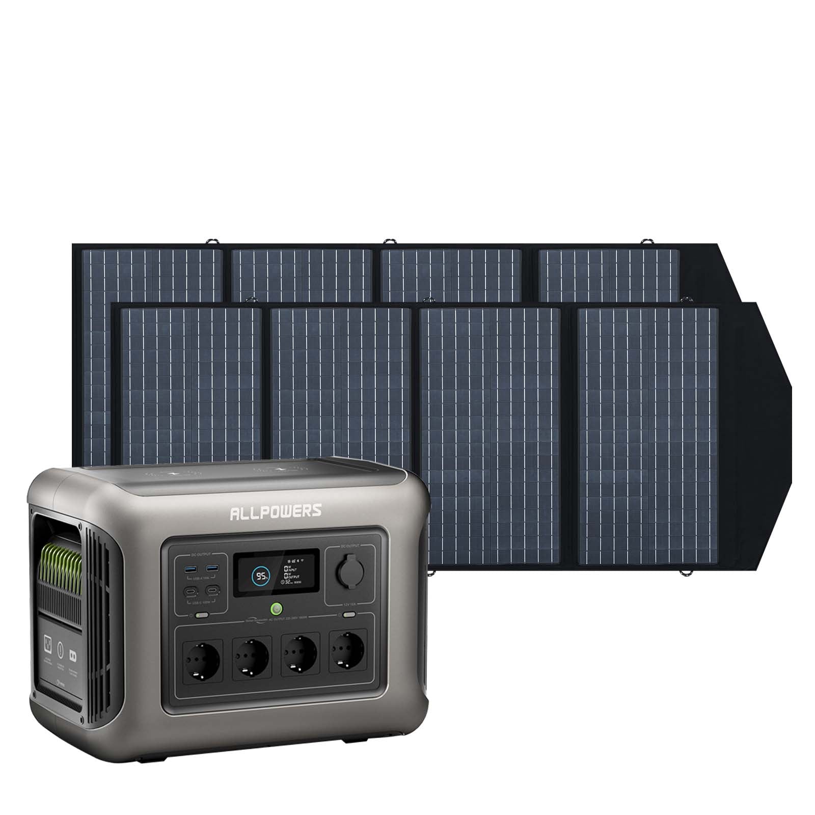 ALLPOWERS Solar Generator Kit 1800W (R1500 + SP029 140W Solar Panel)