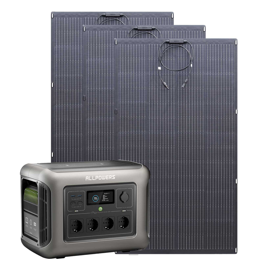 ALLPOWERS Solargenerator-Kit 1800W (R1500 + SF200 200W Flexibles Solarpanel)
