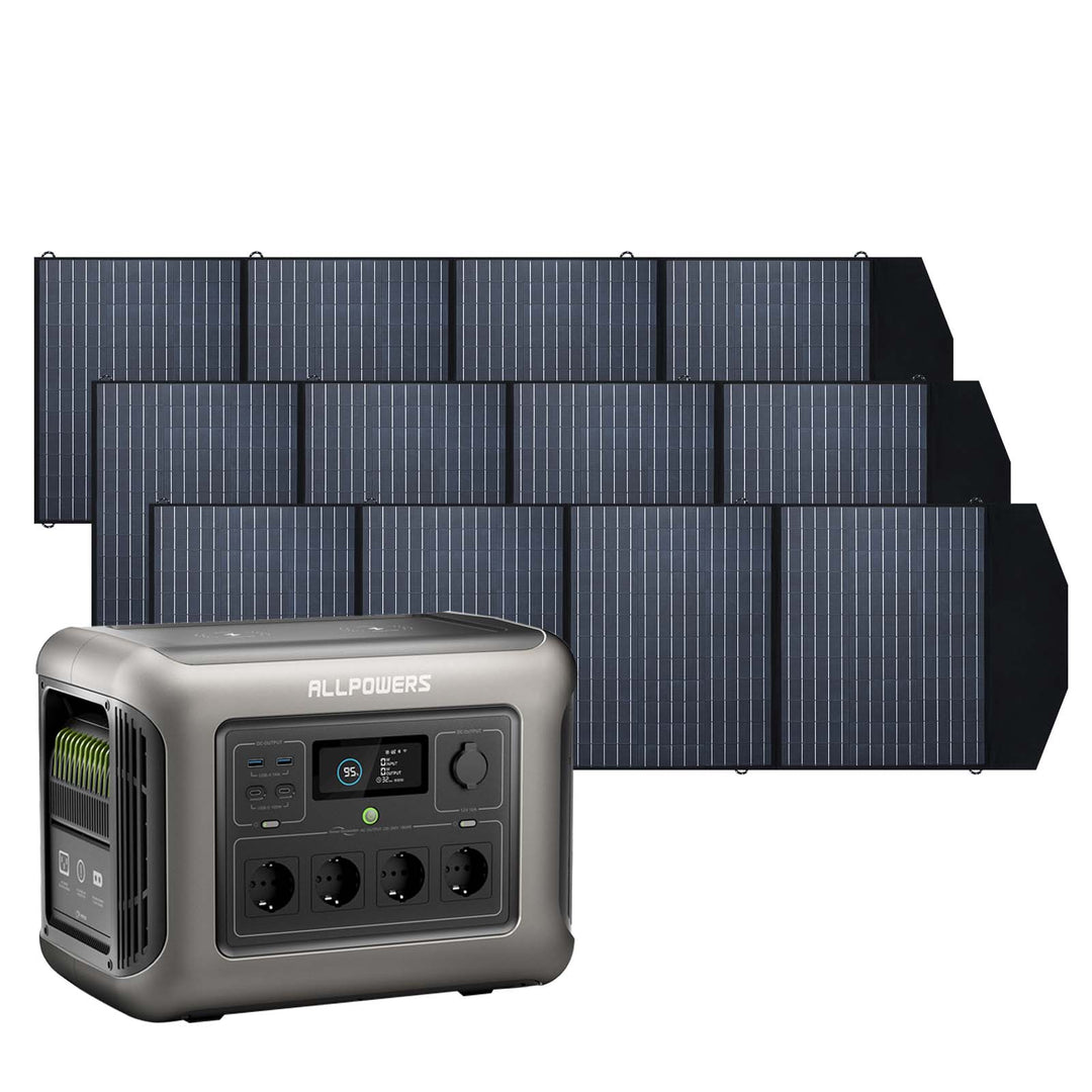 ALLPOWERS Solargenerator-Kit 1800W (R1500 + SP033 200W Solarpanel)