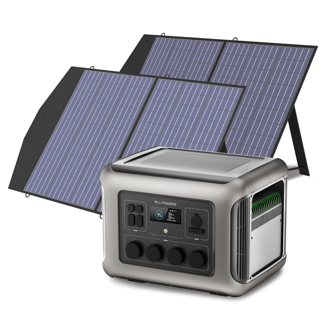 ALLPOWERS Solargenerator-Kit 2500W (R2500 + SP027 100W Solarpanel)