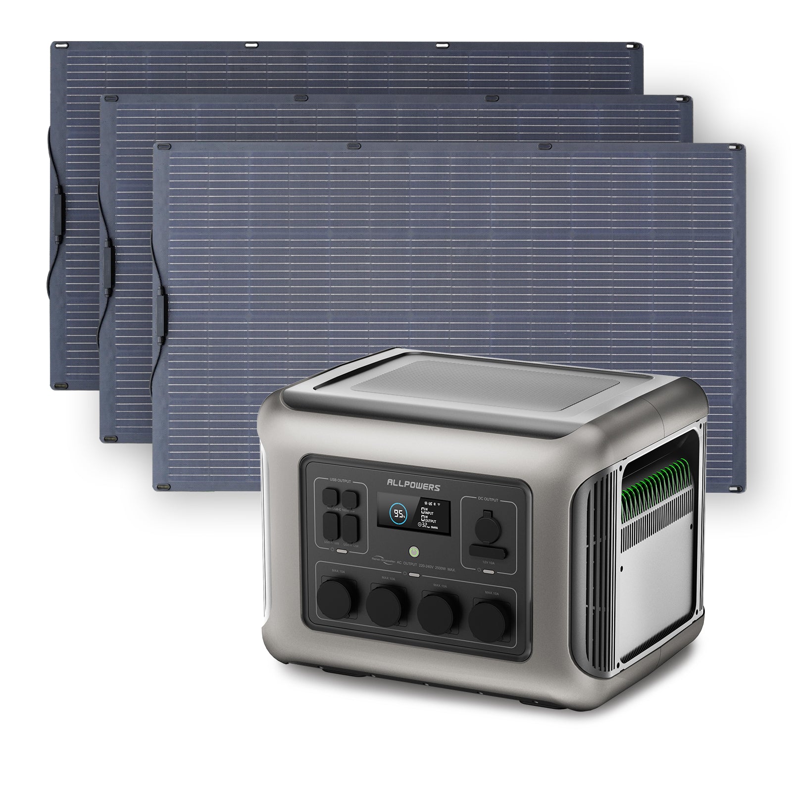 ALLPOWERS Solargenerator-Kit 2500W (R2500 + SF200 200W Flexibles Solarpanel)