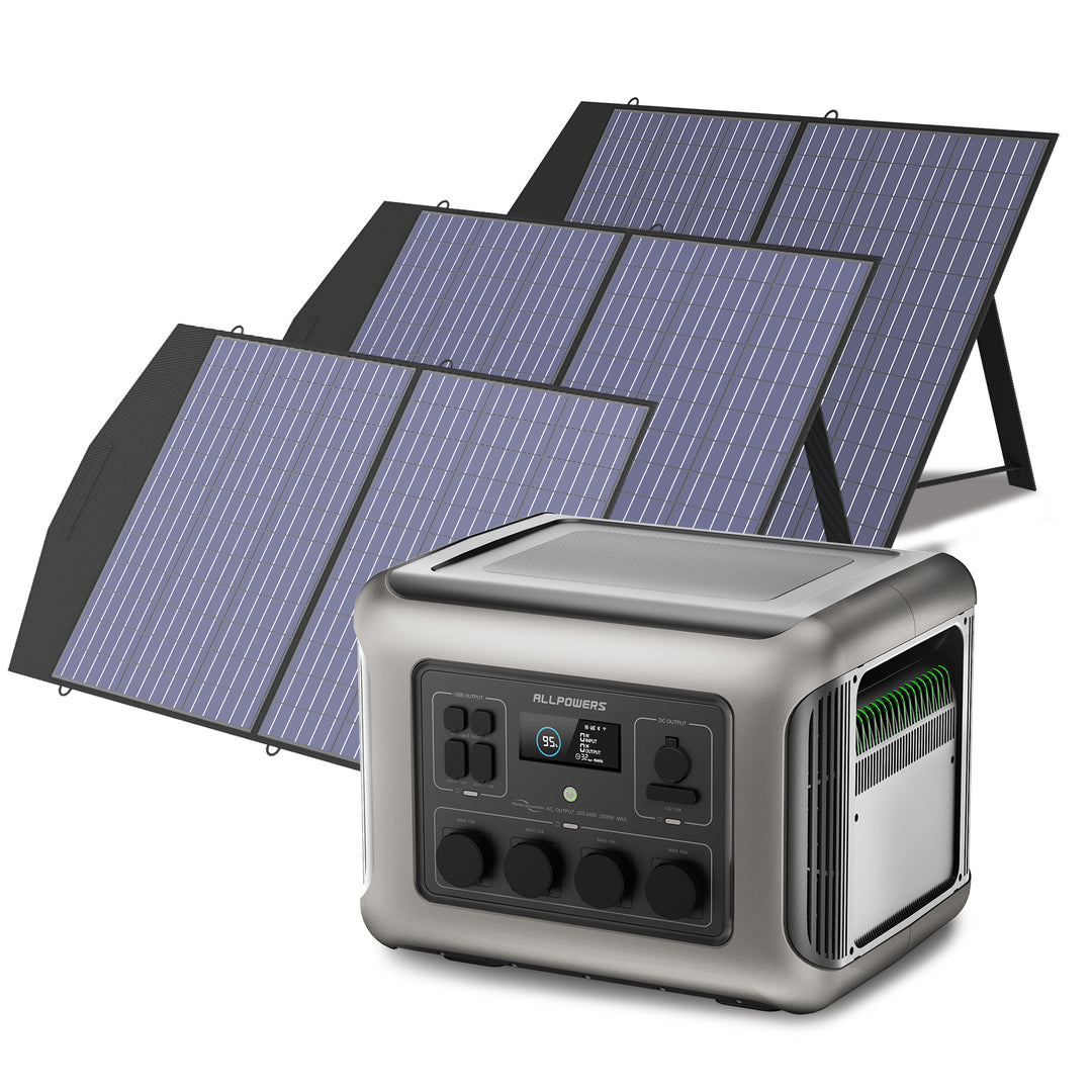 ALLPOWERS Solargenerator-Kit 2500W (R2500 + SP027 100W Solarpanel)