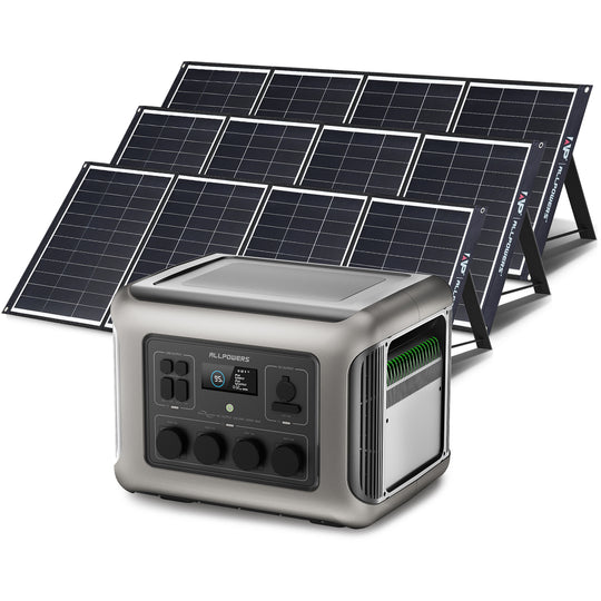 ALLPOWERS Solargenerator-Kit 2500W (R2500 + SP035 200W Solarpanel mit Monokristalliner Zelle)