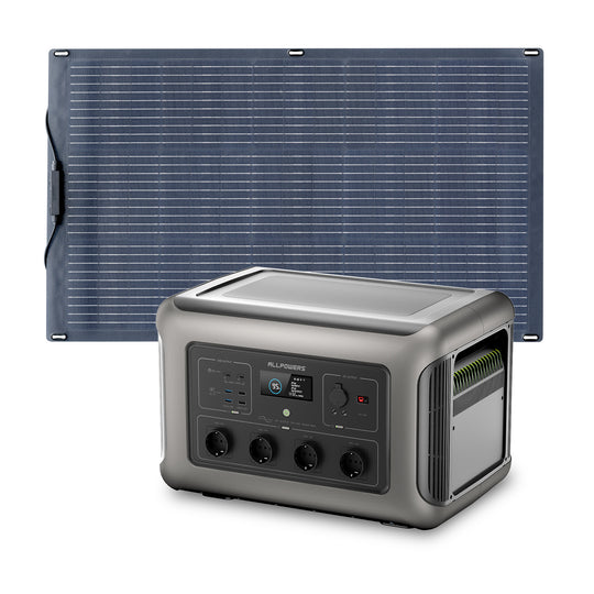 ALLPOWERS Solargenerator-Kit 3500W (R3500 + SF100 100W Flexibles Solarpanel)