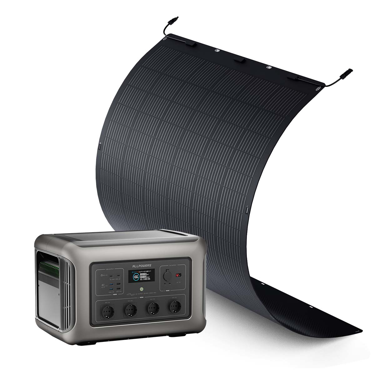 ALLPOWERS Solargenerator-Kit 3500W (R3500 + SF400 400W Flexibles Solarpanel)