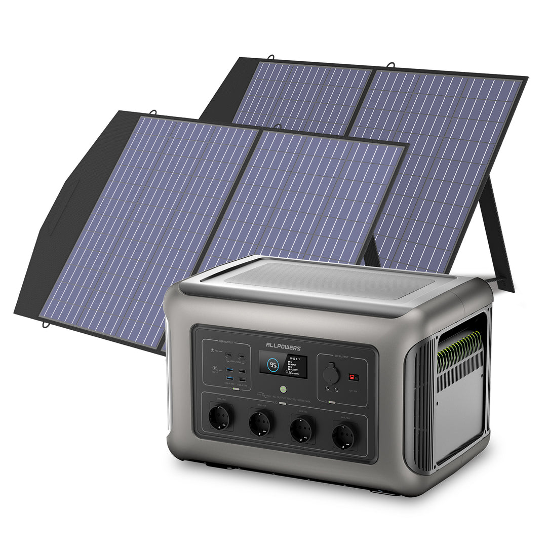 ALLPOWERS Solargenerator-Kit 3500W (R3500 + SP027 100W Solarpanel)