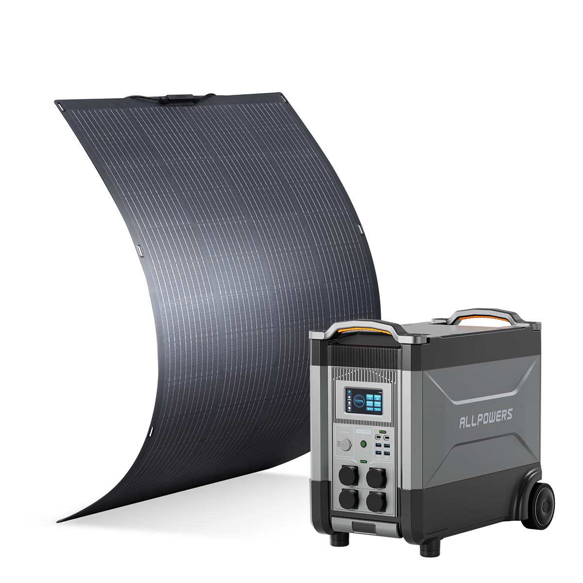 ALLPOWERS Solar Generator Kit 4000W (R4000 + SF200 200W Flexible Solar Panel) 