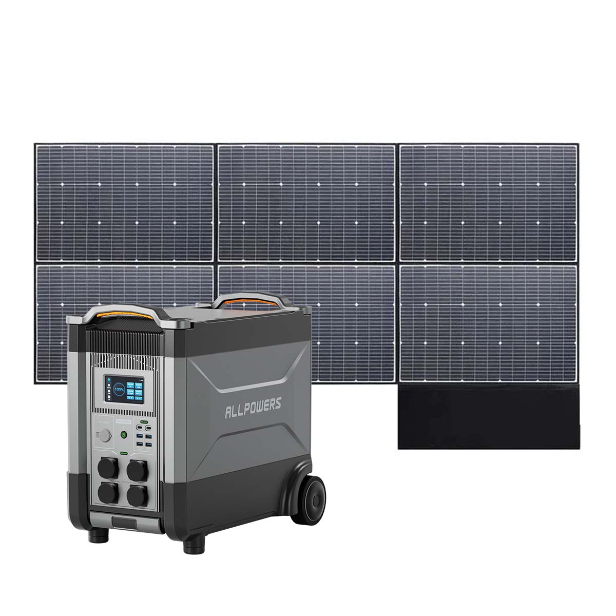 ALLPOWERS Solargenerator-Kit 4000W (R4000 + SP039 600W Solarpanel mit monokristalliner Zelle)